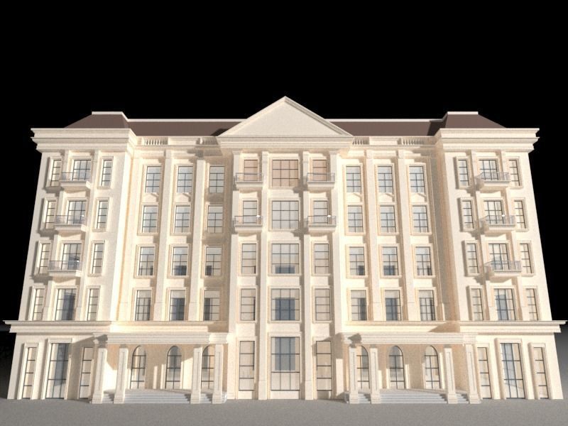 Old architectual building 3D model_2