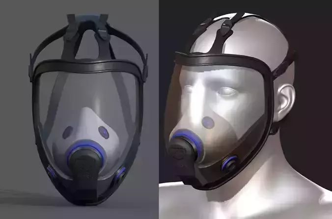 Gas mask protection futuristic fantasy plastic 