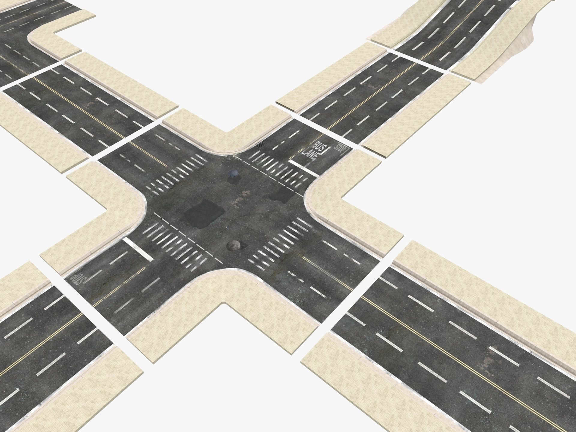 Road Pack 3D model_4