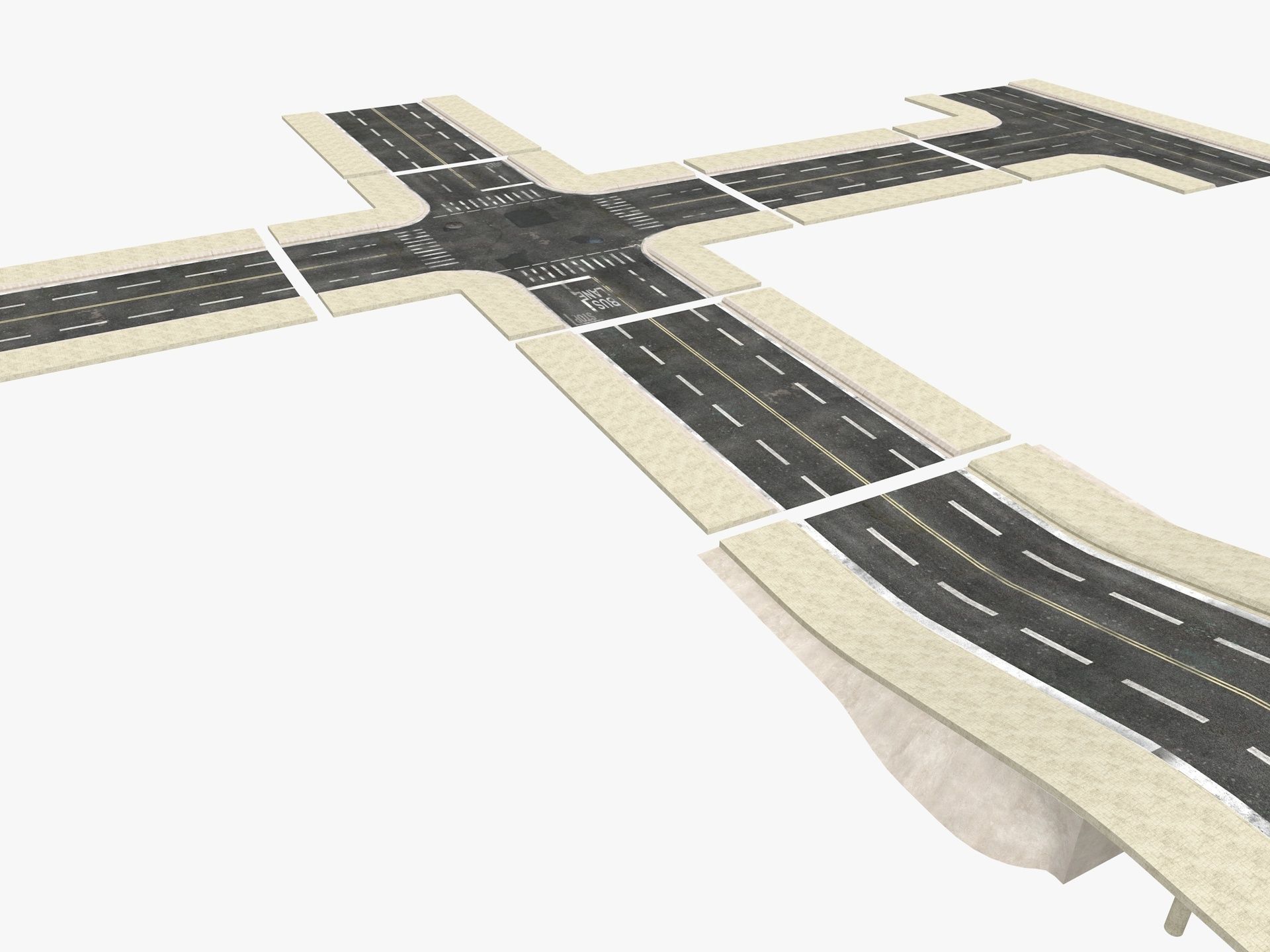 Road Pack 3D model_5