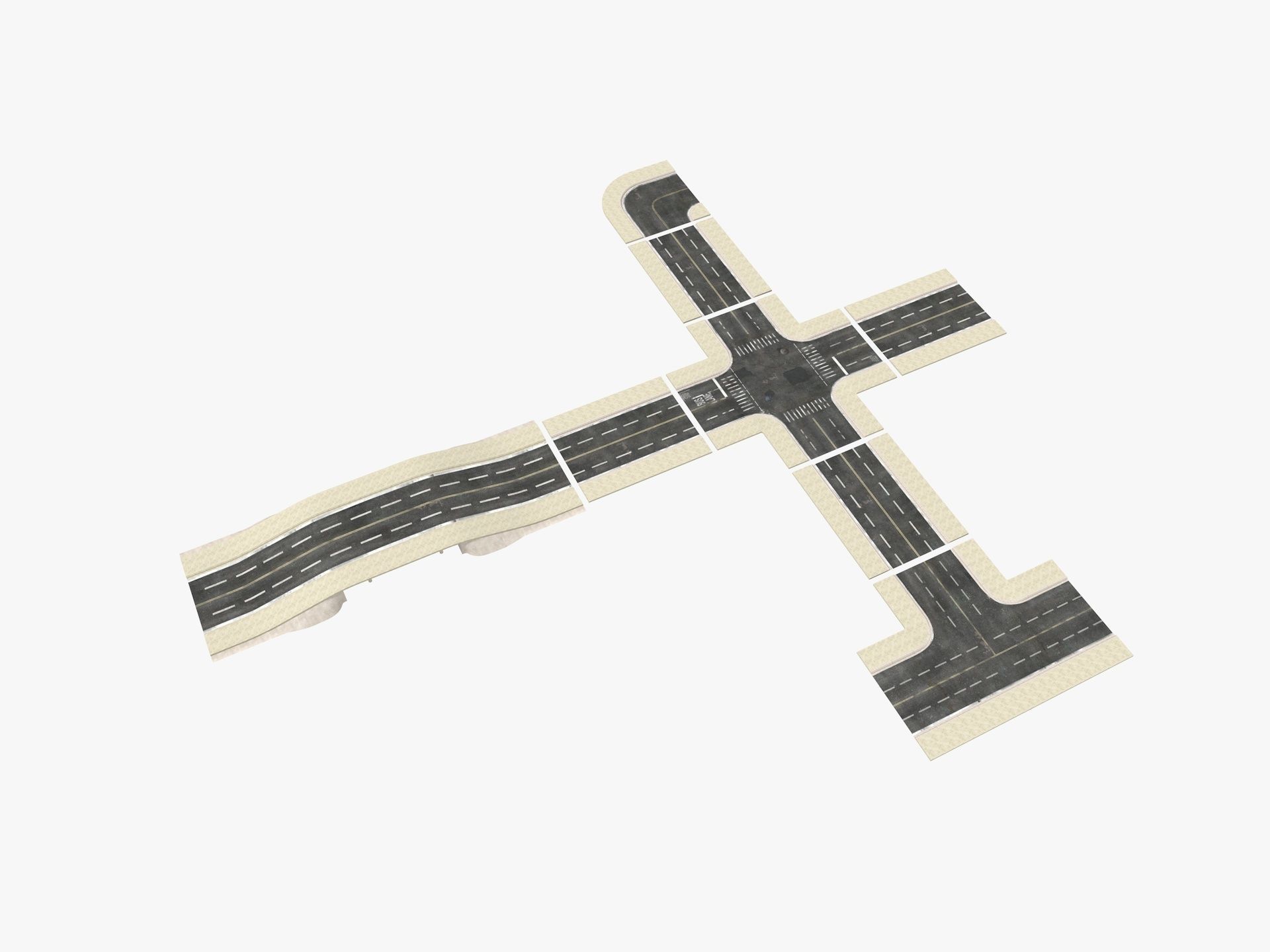 Road Pack 3D model_2