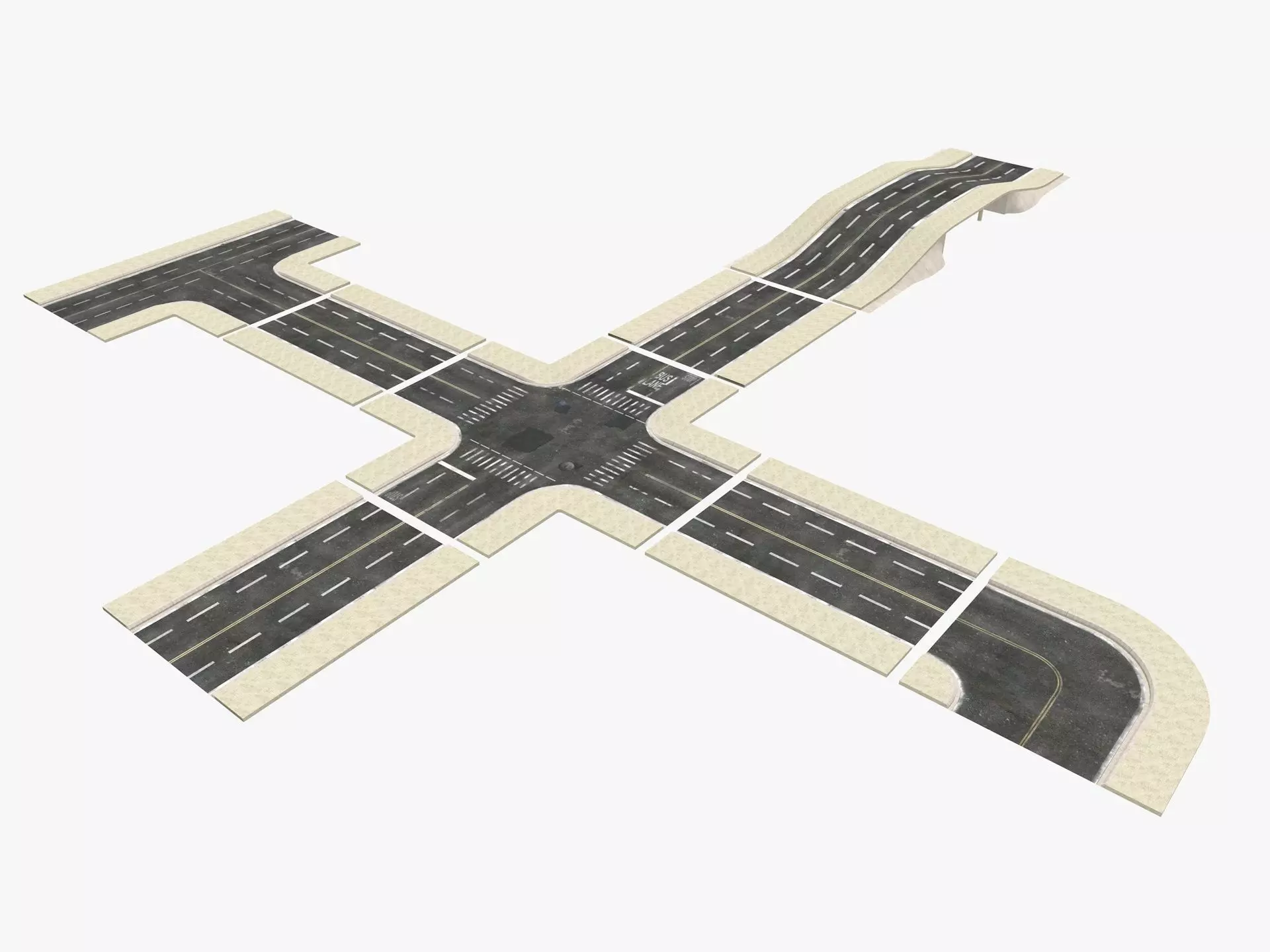 Road Pack 3D model_0