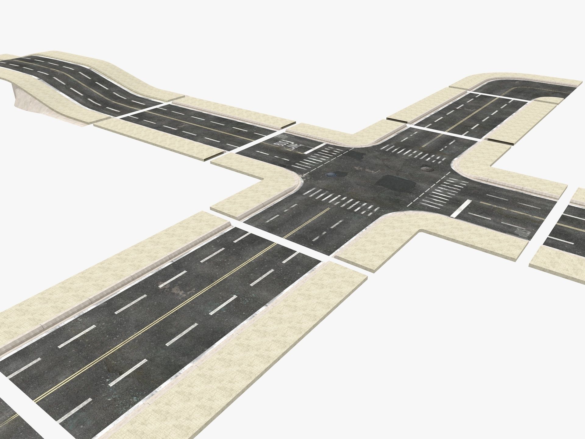 Road Pack 3D model_6