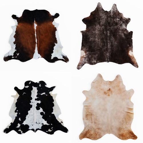 Four rugs from animal skins 04 3D model