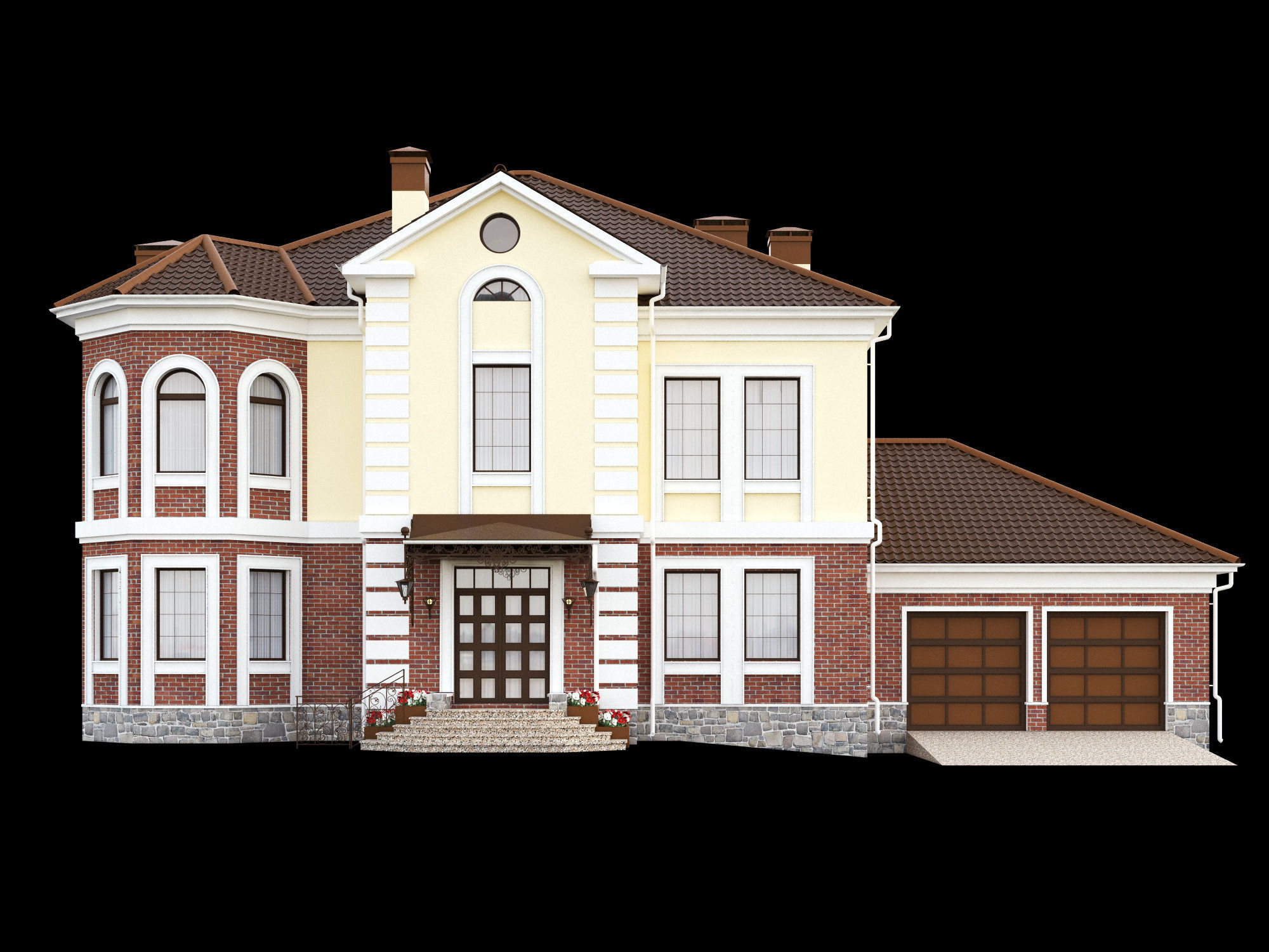 Cottage house 3D model_5
