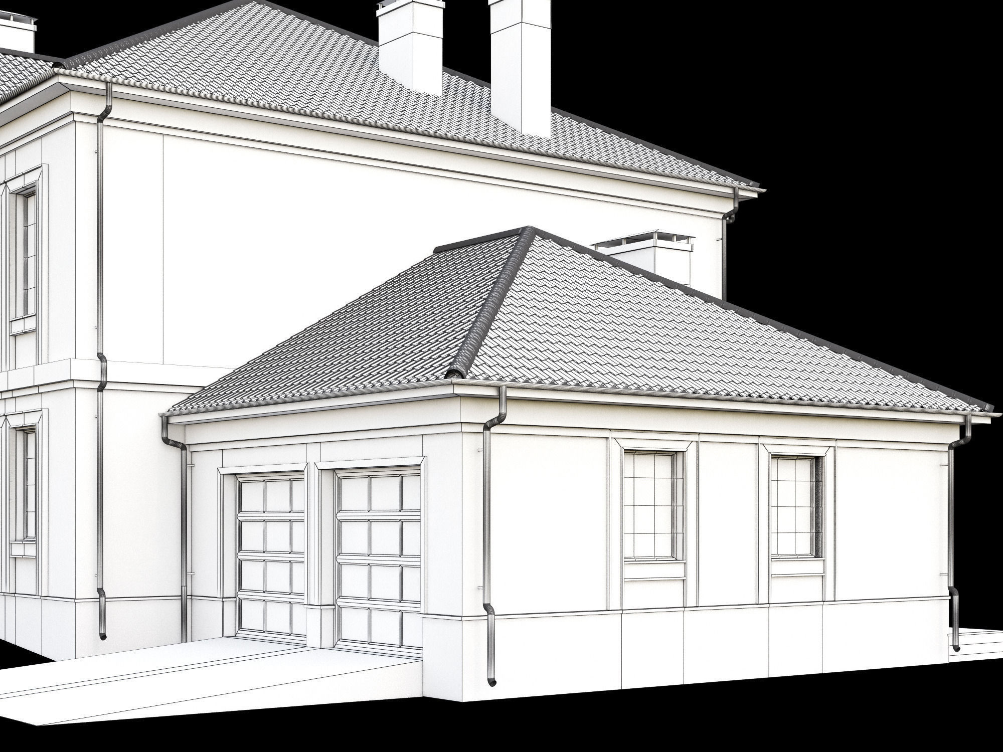 Cottage house 3D model_18