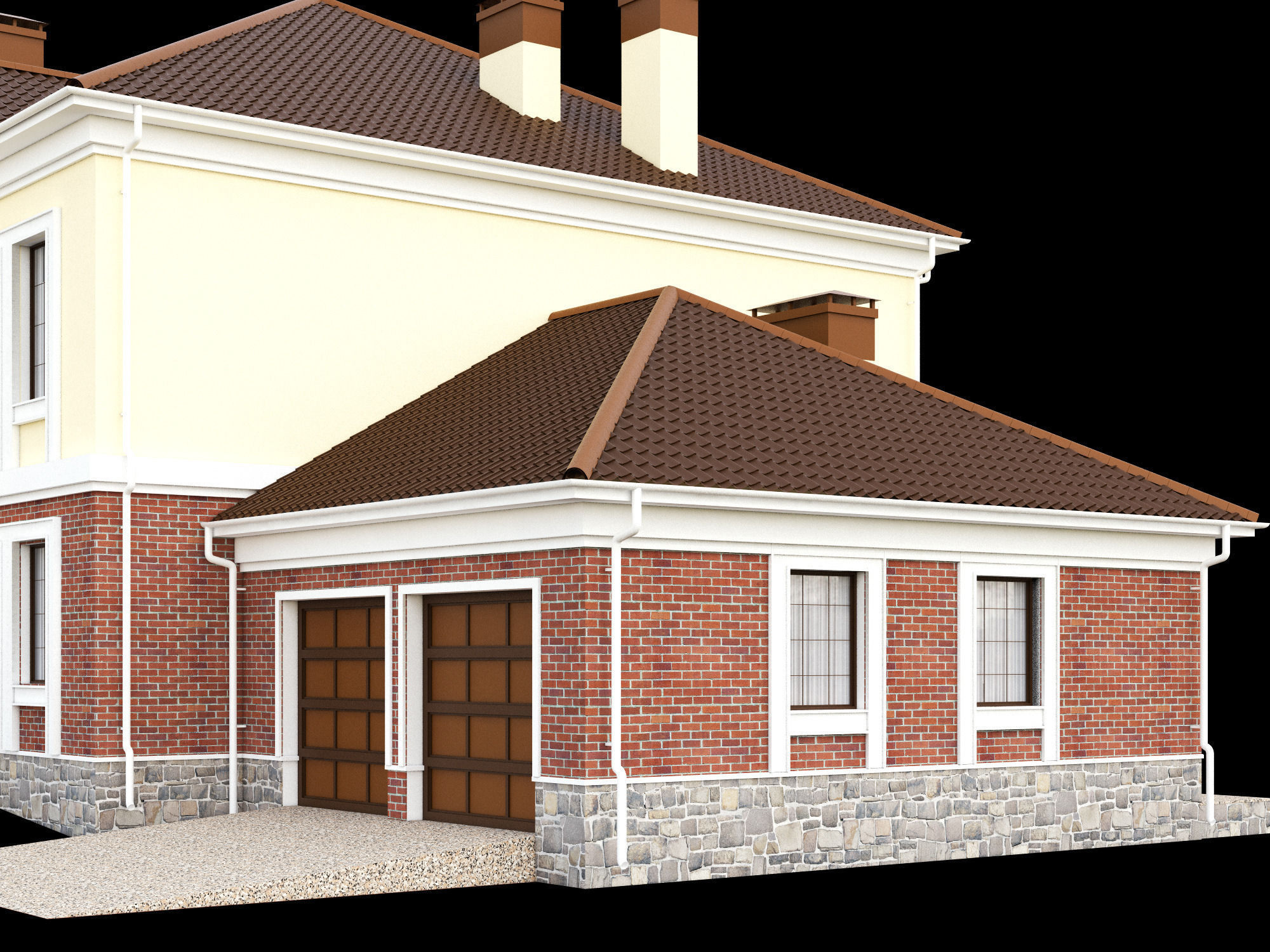 Cottage house 3D model_9