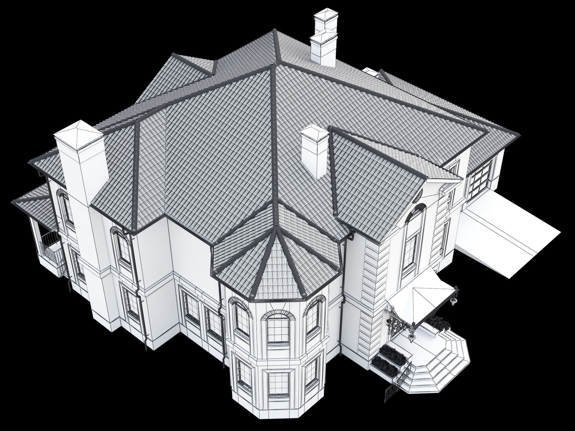 Cottage house 3D model_20