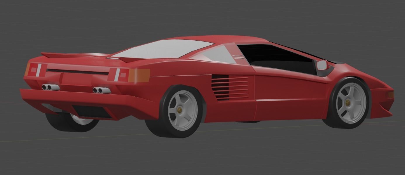 1991 Cizeta Moroder V16T Low-poly 3D model_1
