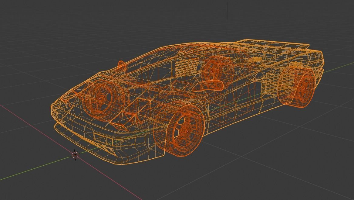 1991 Cizeta Moroder V16T Low-poly 3D model_2