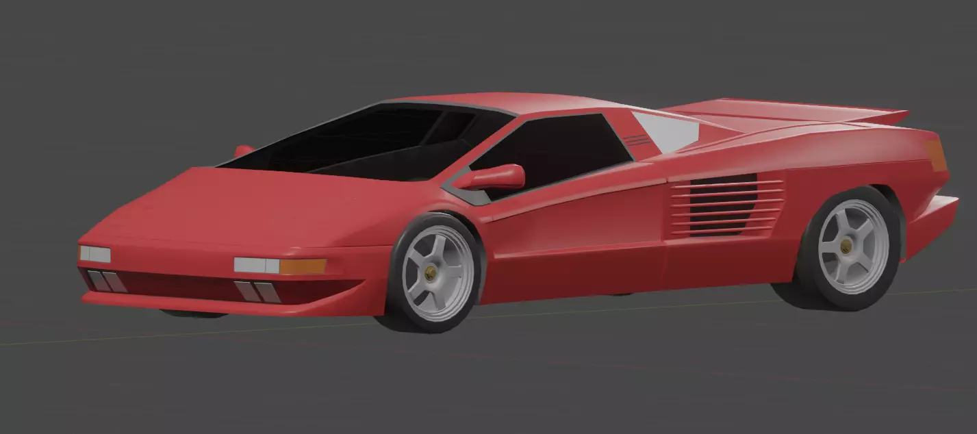 1991 Cizeta Moroder V16T Low-poly 3D model_0