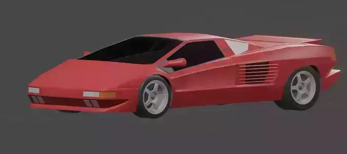1991 Cizeta Moroder V16T Low-poly 3D model