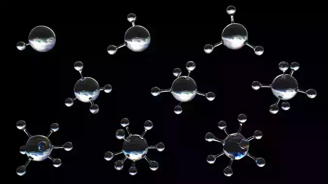 Molecules - Set of 9  3D model