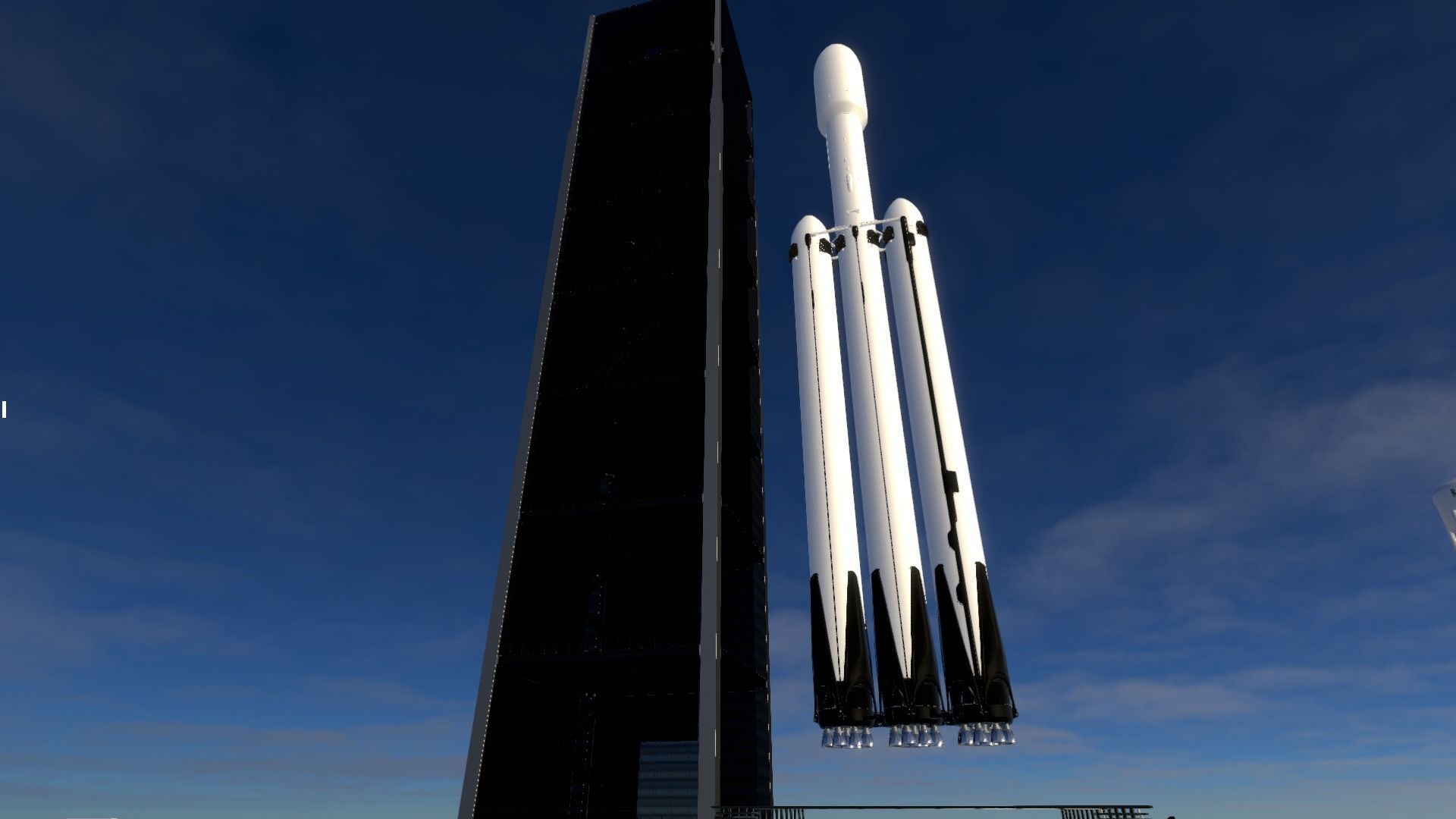 SpaceX Falcon Heavy - Block 5 - Rocket Low-poly 3D model_6