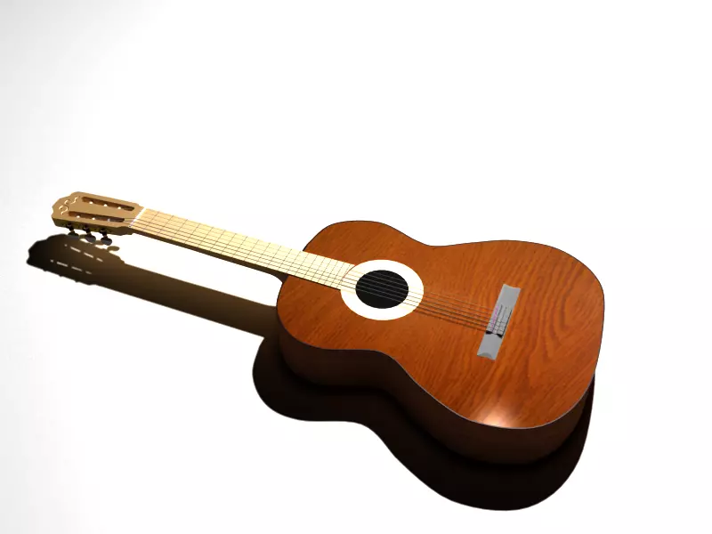Acoustic Spanish Guitar 3D model