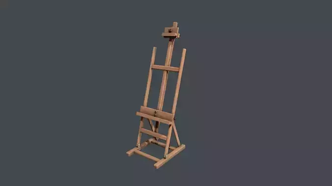 Wooden Artists Easel  Low-poly 3D model