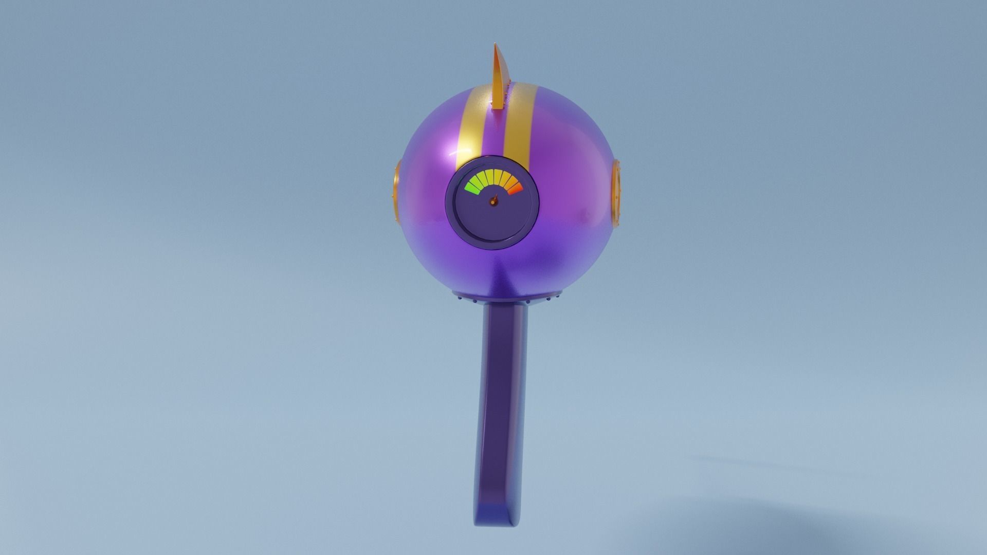 Space Gun Low-poly 3D model_4