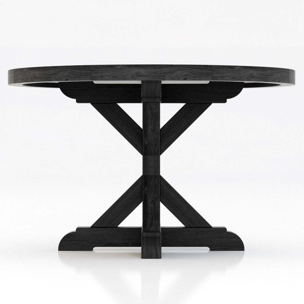 Restoration Hardware Salvaged Wood X Base Dining Table 3D model_2
