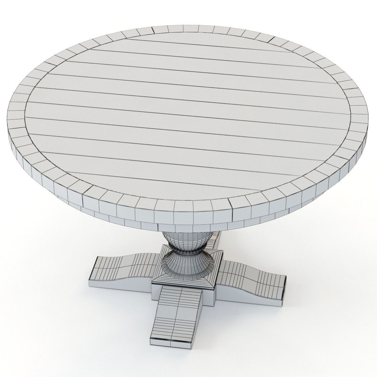 Restoration Hardware Monastery Round Dining Table 3D model_6