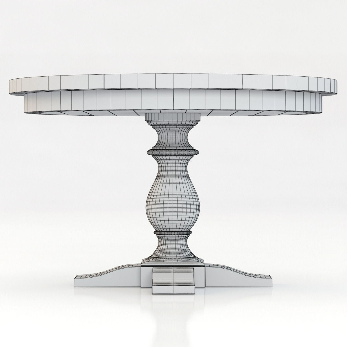 Restoration Hardware Monastery Round Dining Table 3D model_4