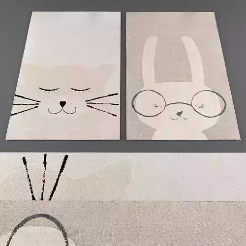 Rugs collection 140 Low-poly 3D model