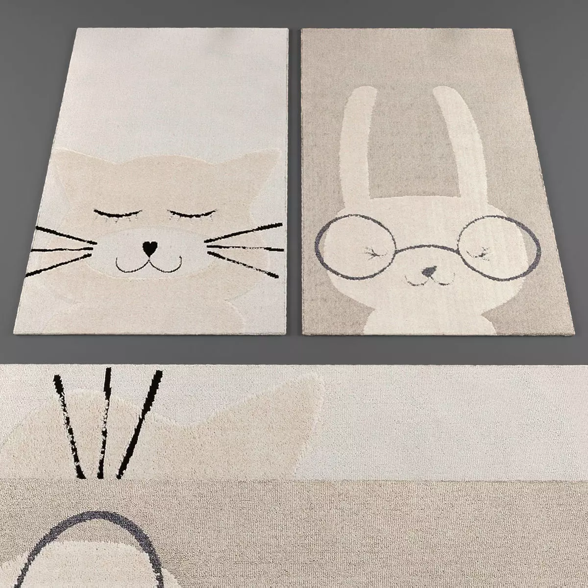 Rugs collection 140 Low-poly 3D model_0