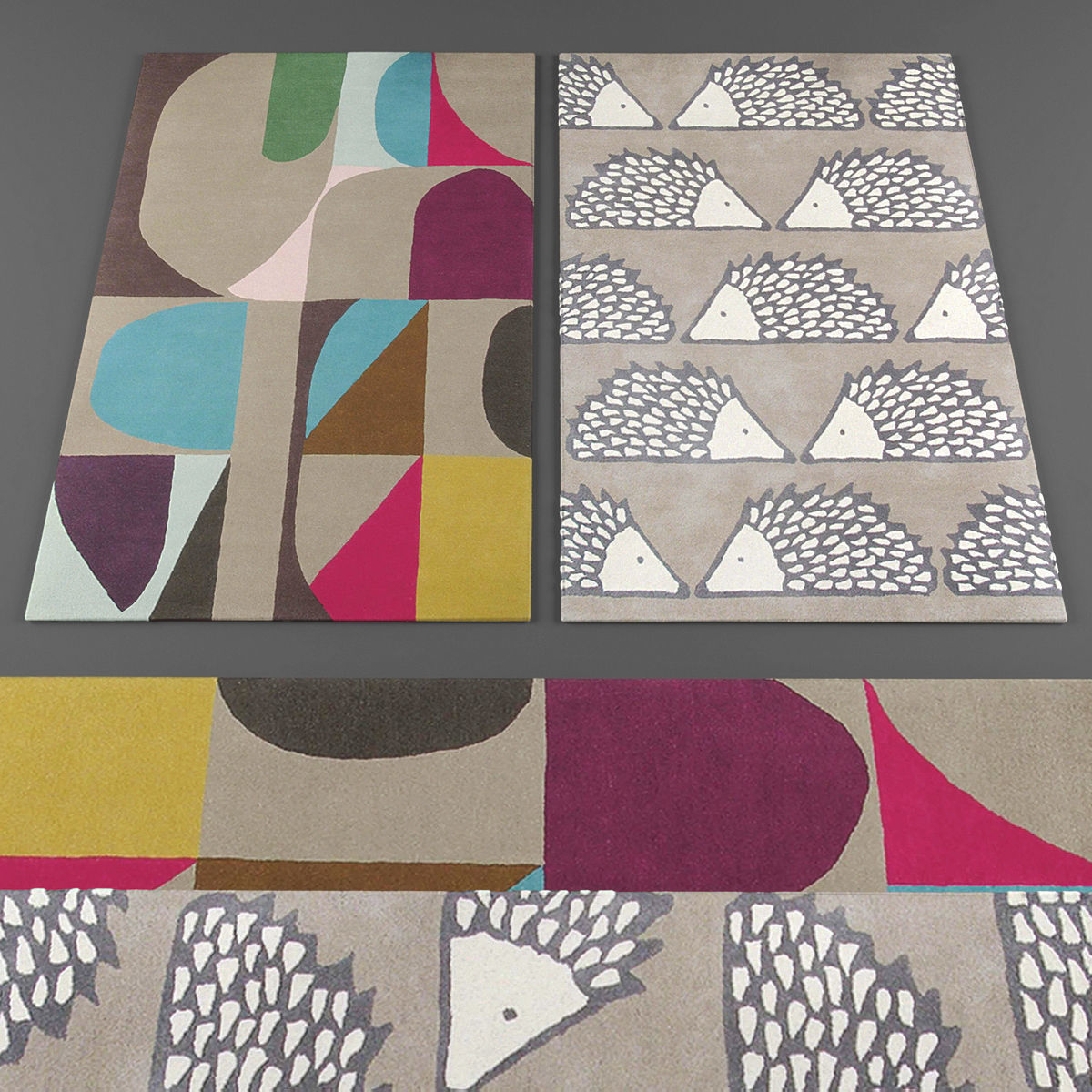 Rugs collection 141 Low-poly 3D model_2