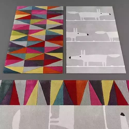 Rugs collection 141 Low-poly 3D model