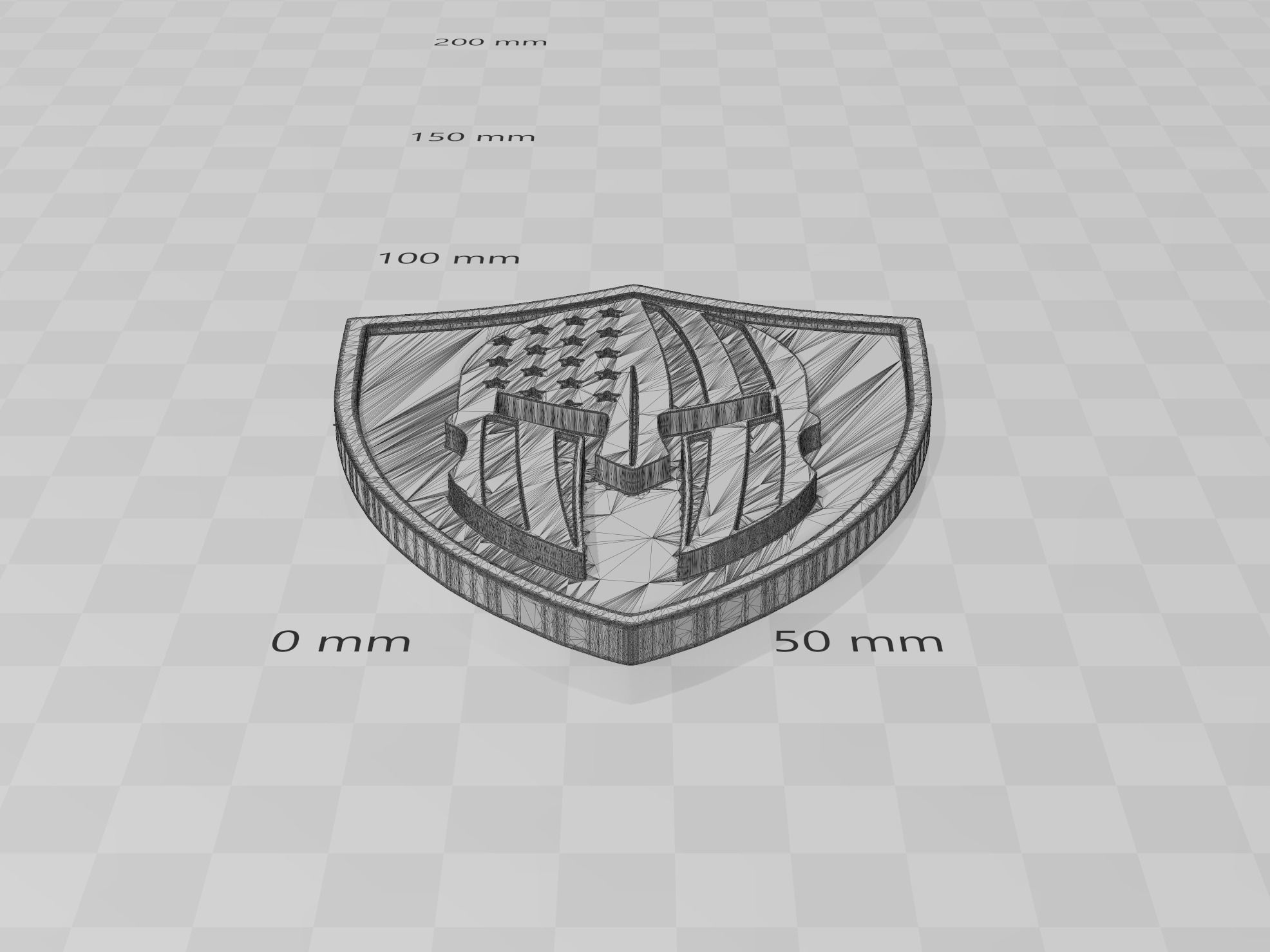 Thin Blue Line Logo Symbol Emblem Free 3D print model_5