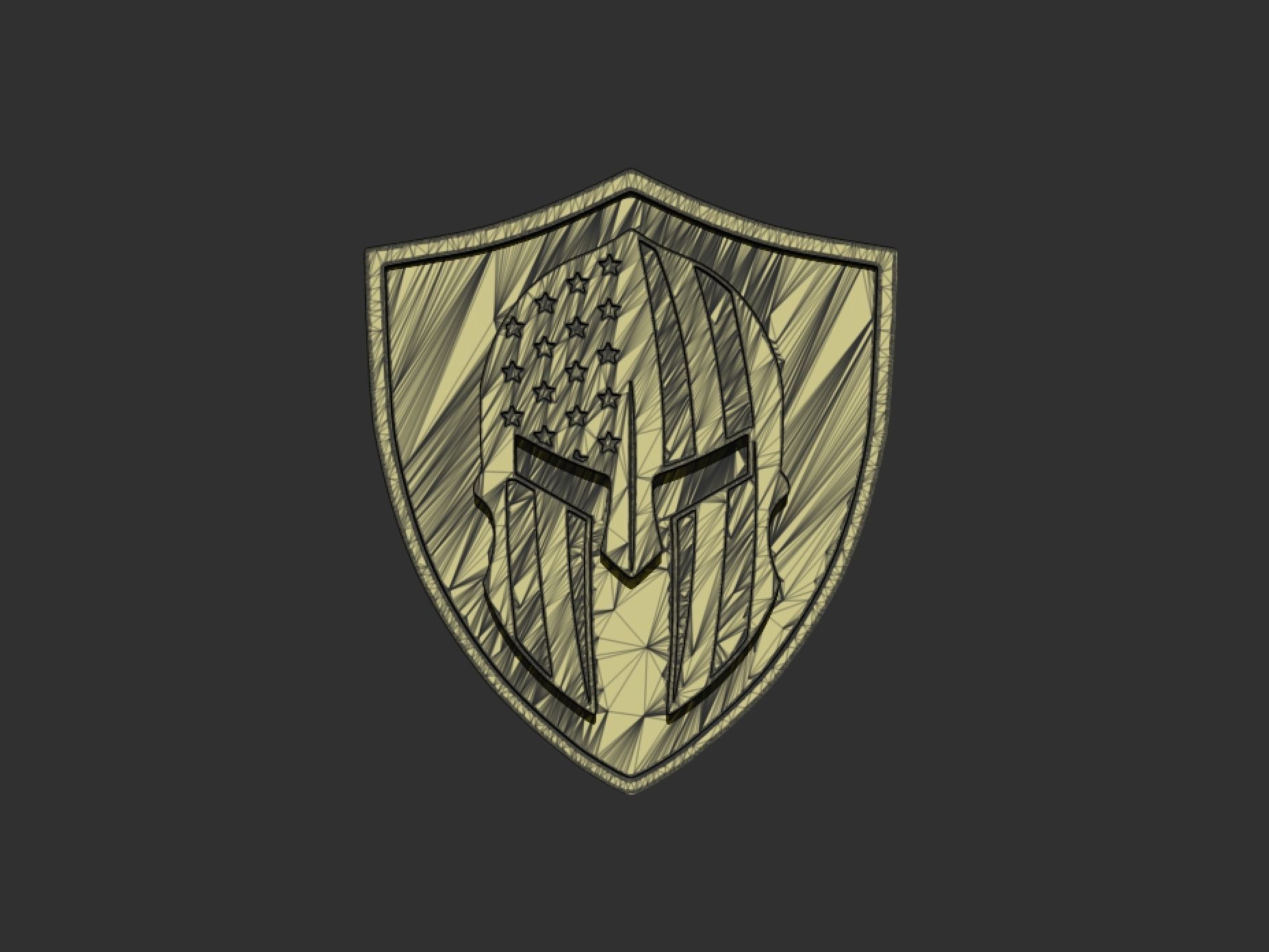 Thin Blue Line Logo Symbol Emblem Free 3D print model_4