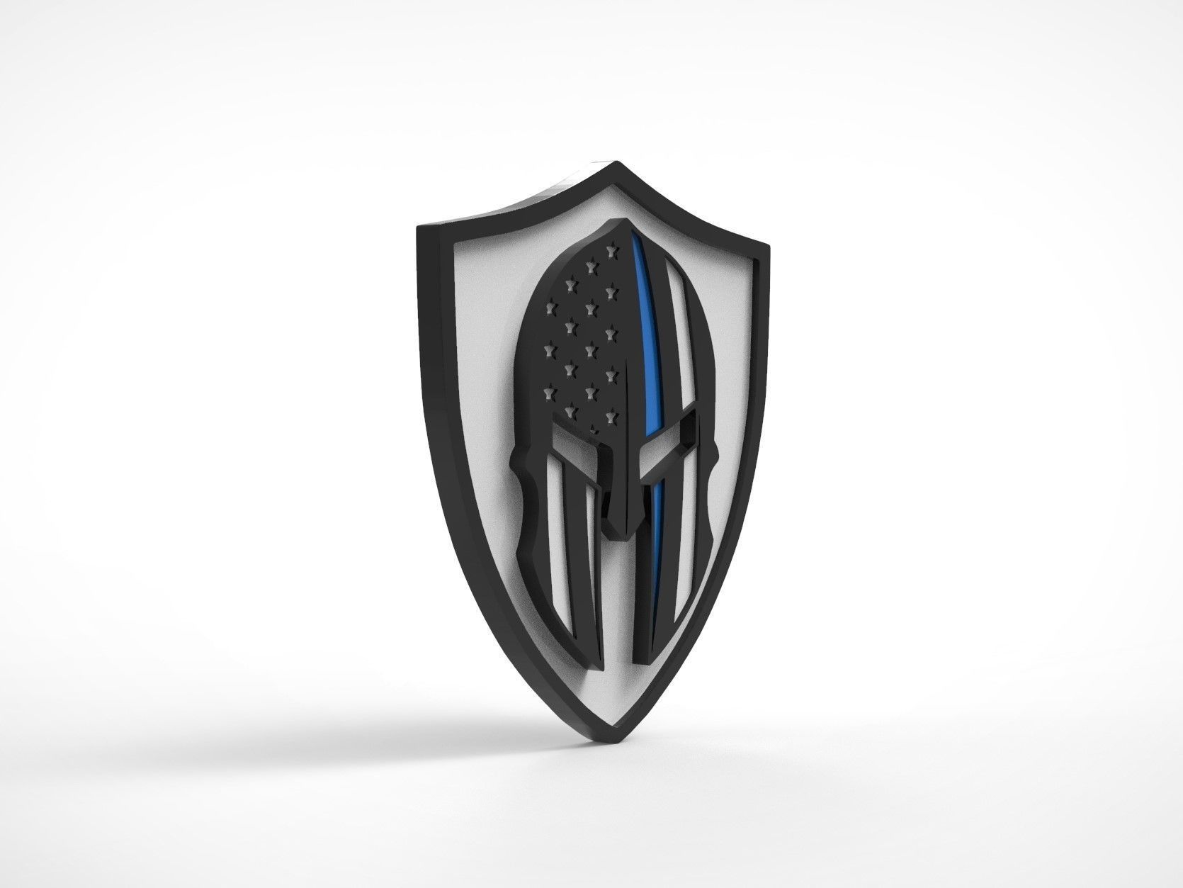 Thin Blue Line Logo Symbol Emblem Free 3D print model_1