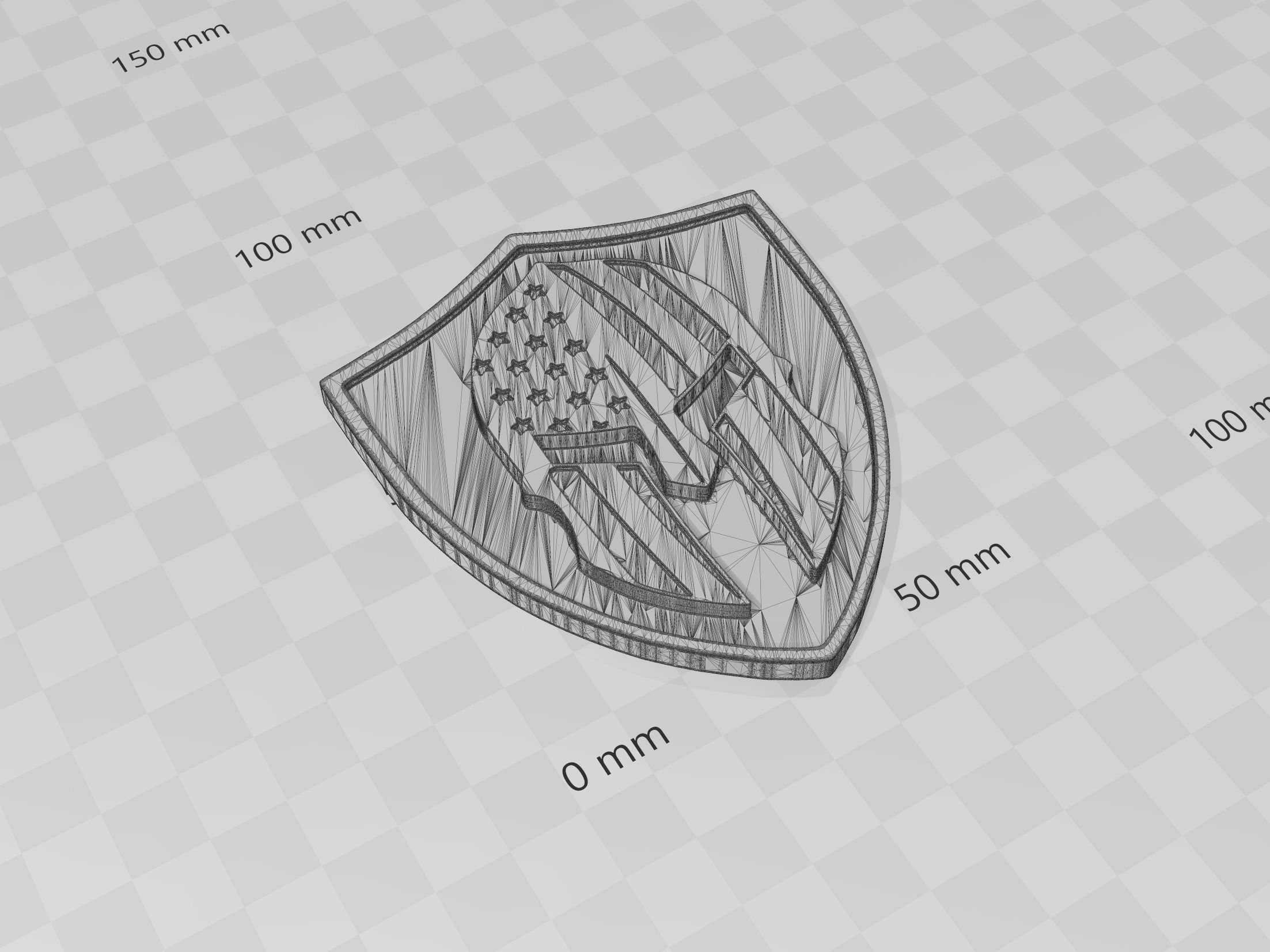 Thin Blue Line Logo Symbol Emblem Free 3D print model_7