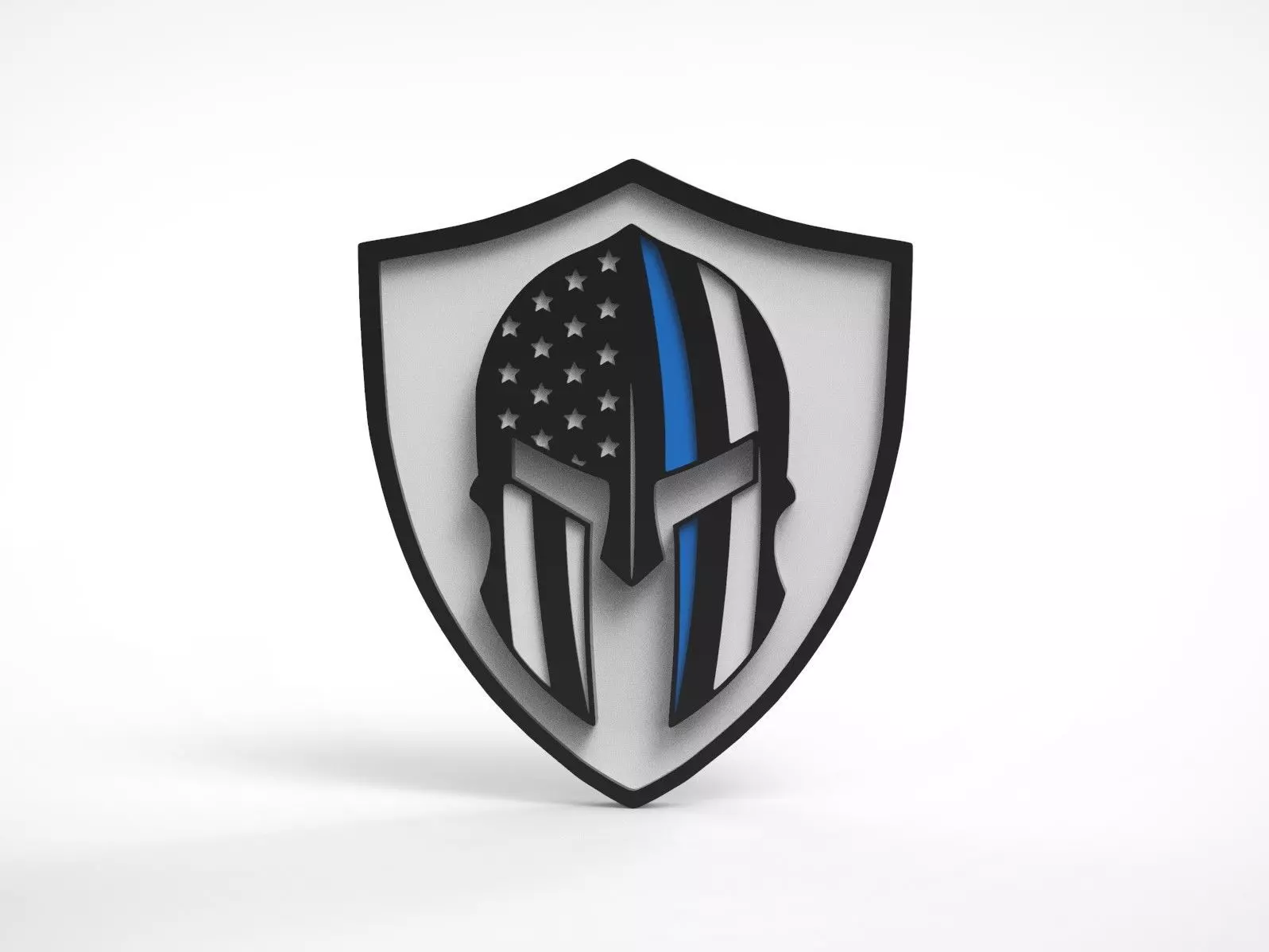 Thin Blue Line Logo Symbol Emblem Free 3D print model_0