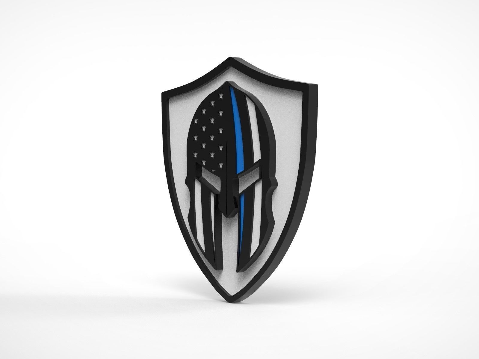 Thin Blue Line Logo Symbol Emblem Free 3D print model_2