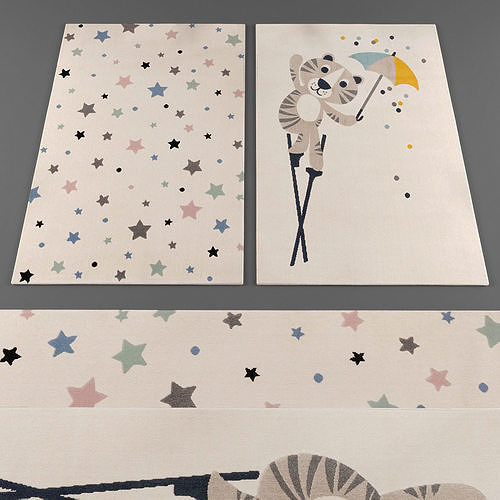 Rugs collection 142 Low-poly 3D model