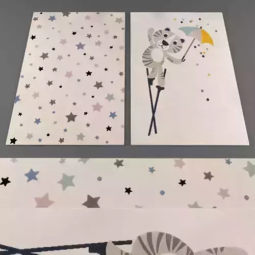 Rugs collection 142 Low-poly 3D model