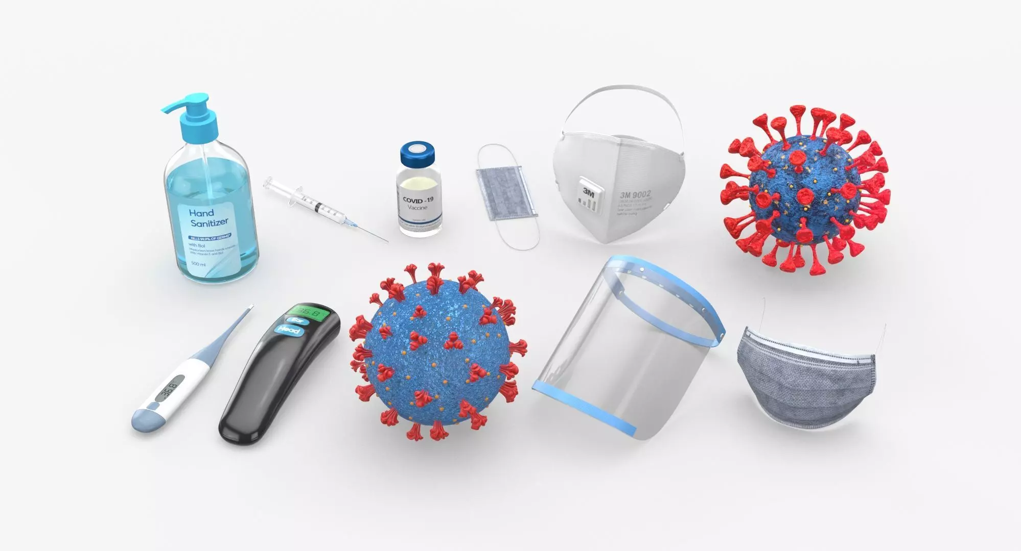 Covid 19 Collection full 3D model_0