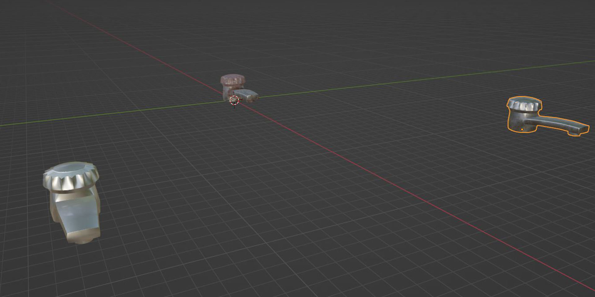 Tap Water PBR Rusty and SteelScrath Subd Ready and Low Poly Low-poly 3D model_16