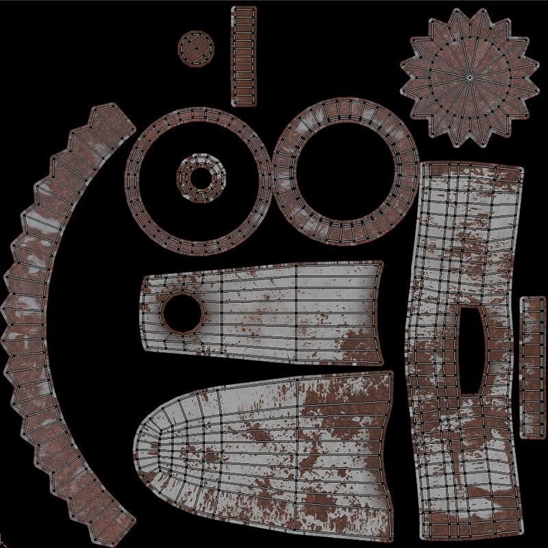 Tap Water PBR Rusty and SteelScrath Subd Ready and Low Poly Low-poly 3D model_17