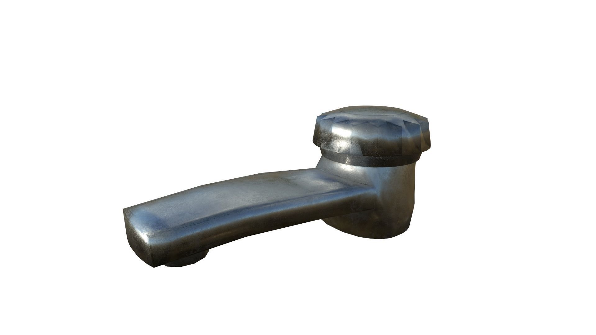 Tap Water PBR Rusty and SteelScrath Subd Ready and Low Poly Low-poly 3D model_4