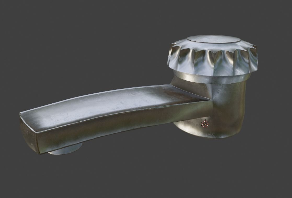 Tap Water PBR Rusty and SteelScrath Subd Ready and Low Poly Low-poly 3D model_7