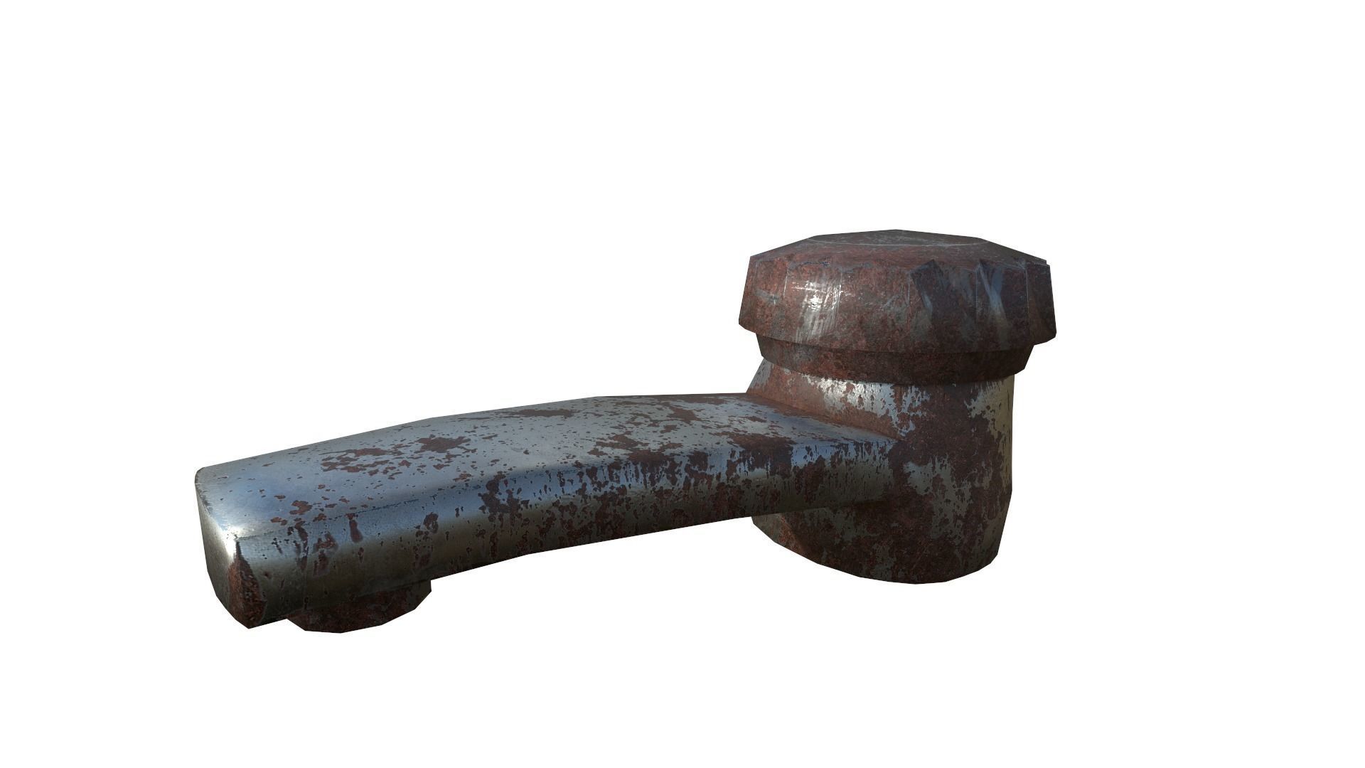 Tap Water PBR Rusty and SteelScrath Subd Ready and Low Poly Low-poly 3D model_9
