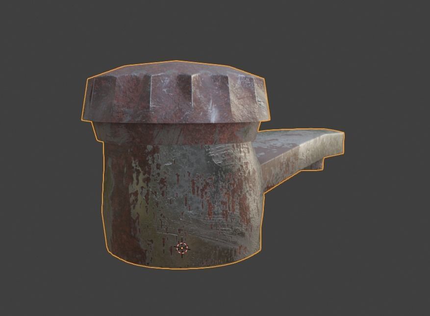 Tap Water PBR Rusty and SteelScrath Subd Ready and Low Poly Low-poly 3D model_11