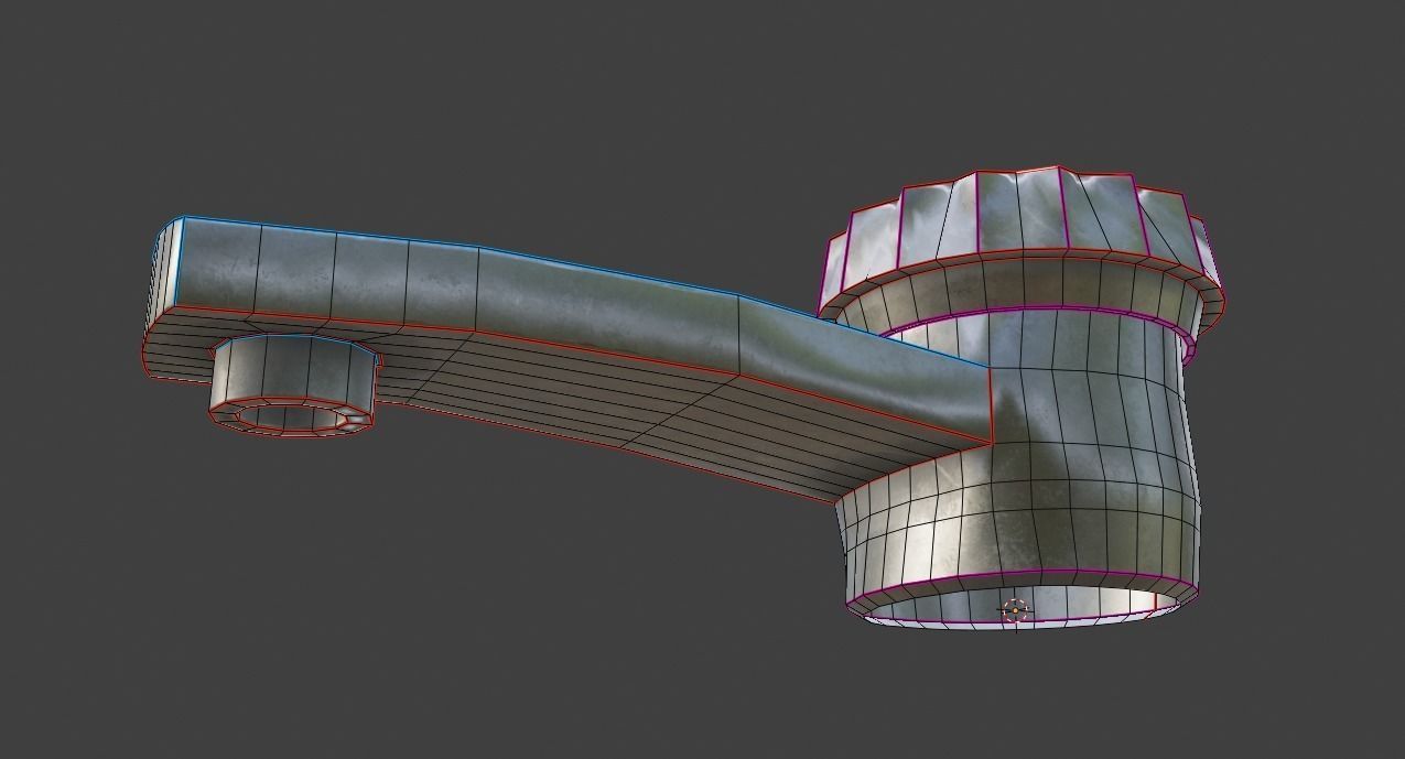 Tap Water PBR Rusty and SteelScrath Subd Ready and Low Poly Low-poly 3D model_14