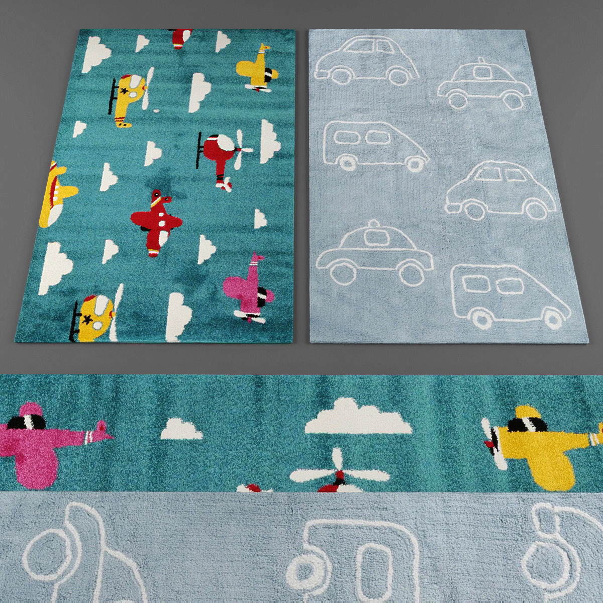 Rugs collection 147 Low-poly 3D model_2