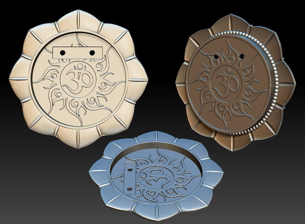 Lotus feet Om Sai Ram - 2020 3D print model_3