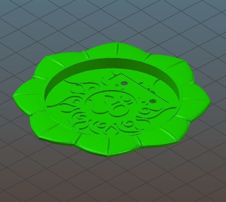 Lotus feet Om Sai Ram - 2020 3D print model_7