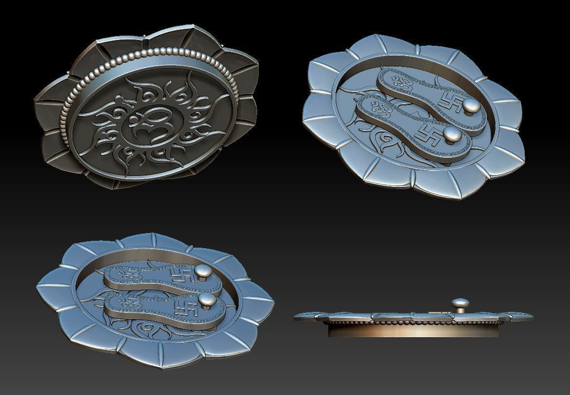 Lotus feet Om Sai Ram - 2020 3D print model_2