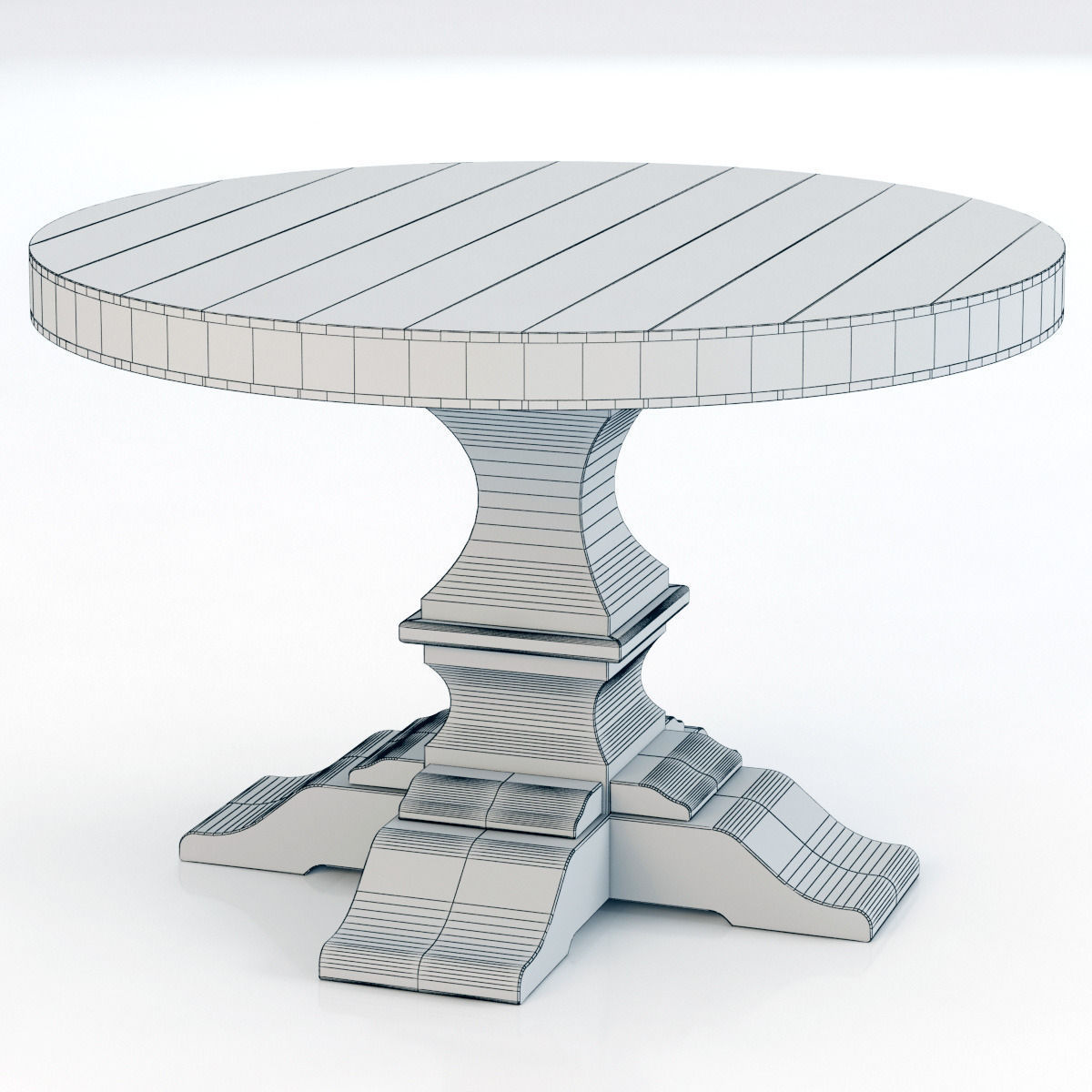 Restoration Hardware Dumont Round Dining Table 3D model_5
