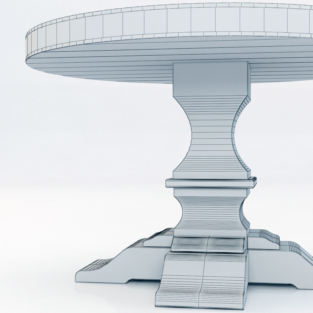 Restoration Hardware Dumont Round Dining Table 3D model_4